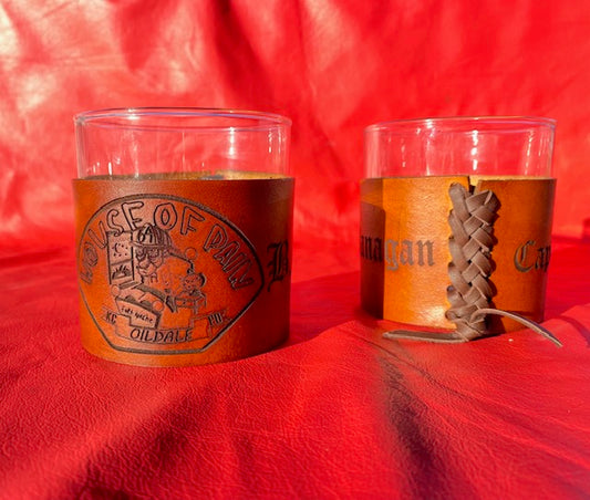 LEATHER WHISKEY GLASS COVER