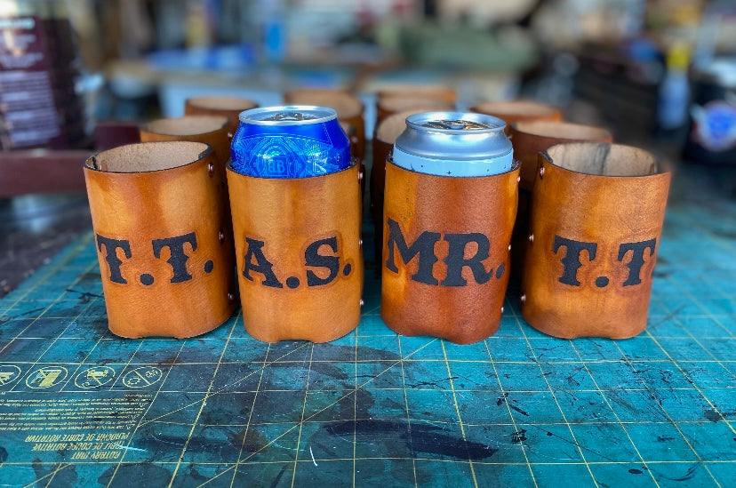 LEATHER BEER KOOZIES