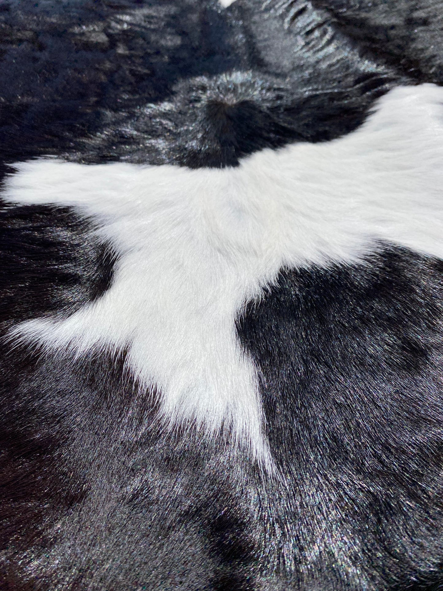 BLACK AND WHITE CALF HAIR COWHIDE