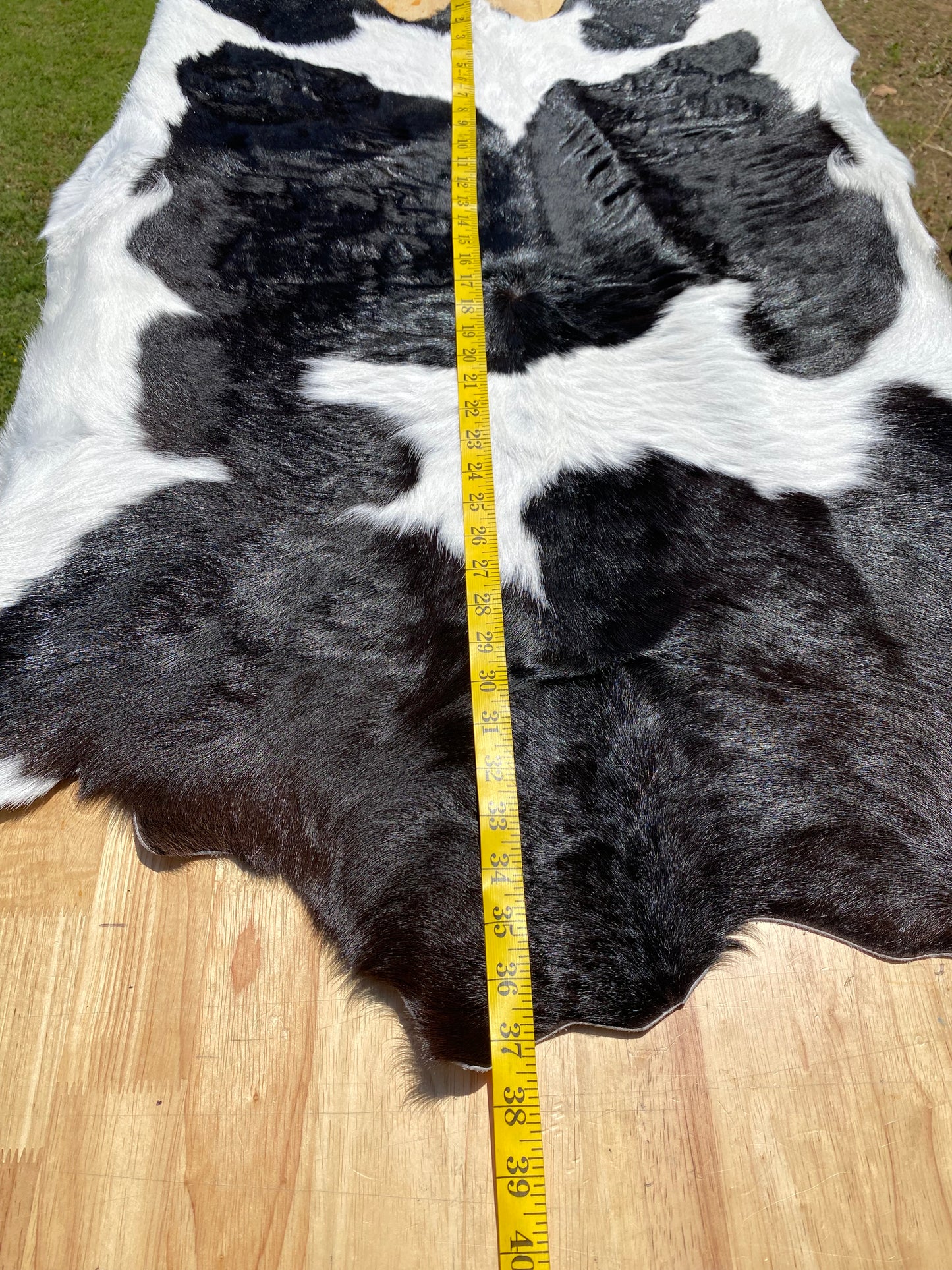 BLACK AND WHITE CALF HAIR COWHIDE