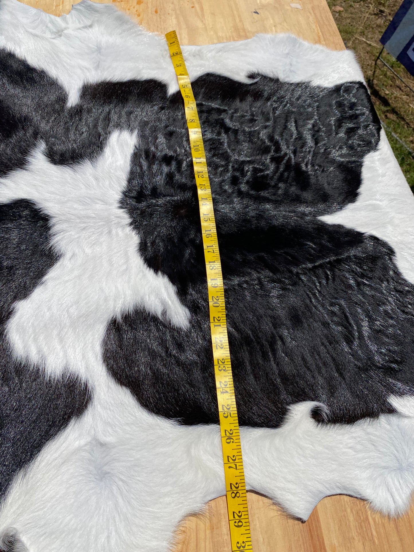 BLACK AND WHITE CALF HAIR COWHIDE