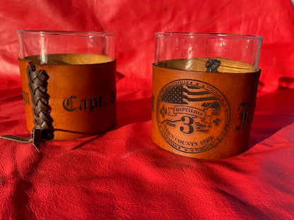 LEATHER WHISKEY GLASS COVER