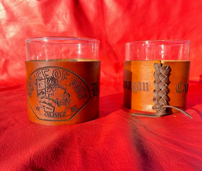 LEATHER WHISKEY GLASS COVER